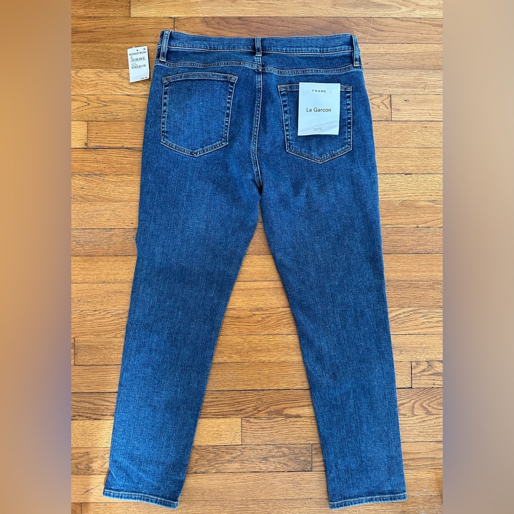 FRAME Le Garçon Low Rise Slim Leg Jeans - Medium Wash. Size 31. NWT - Picture 6 of 7